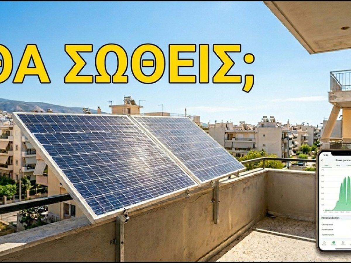 Φωτοβολταικά στη βεράντα σου; με 2 πάνελ θα κερδίσεις περισσότερα από ότι φαντάζεσαι